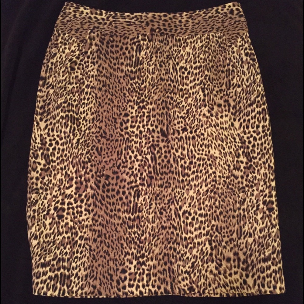 Dress Barn Leopard Print Pencil Skirt